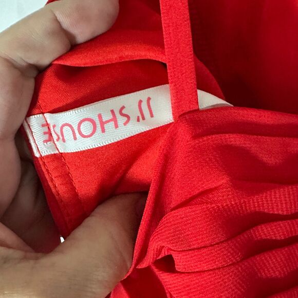 JJS House Red Sleeveless Gown Wedding and Special Occasions - Picture 4 of 9